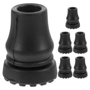 LYTMENT 6pcs Rubber Walking Stick Tips Heavy-Duty Non-skid Cane Foot Pads Trekking Replacements for Hiking Crutch Accessories for Seniors